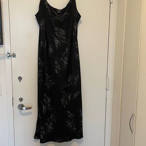 City Chic Black Dress with White Script Design